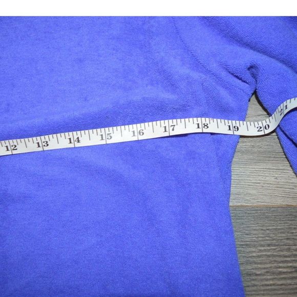 MCM 1960s Jantzen Made in the USA Purple Swimsuit Coverup Terry Cloth Pockets - Picture 8 of 8